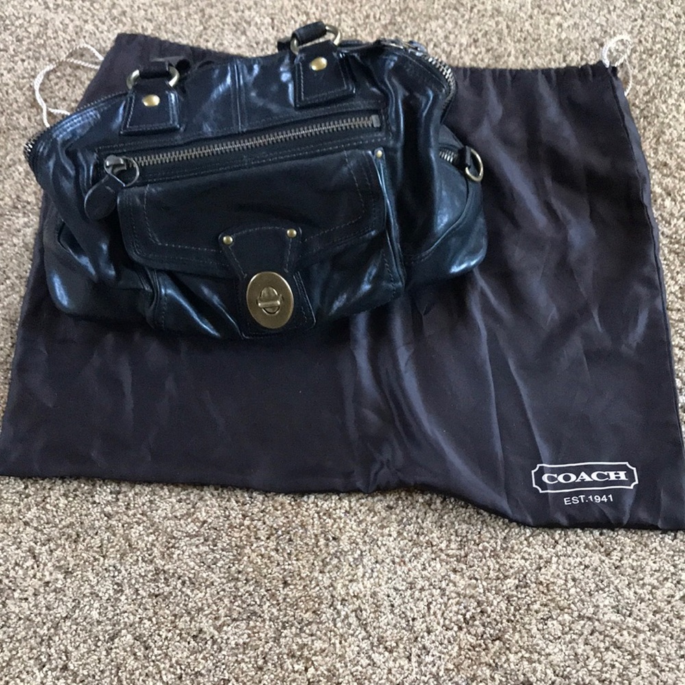 Black Leather Coach Purse
